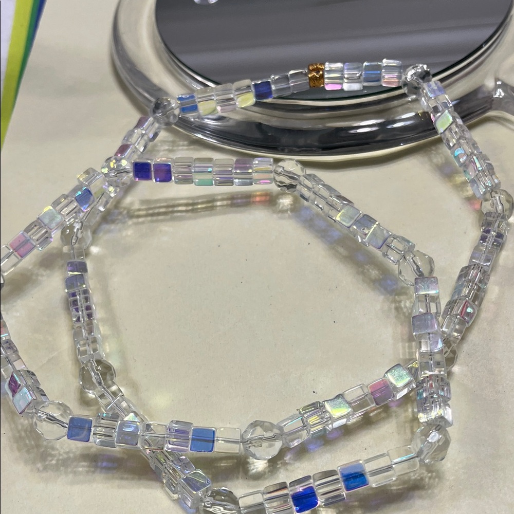 Iridescent Beaded Necklace Late MCM